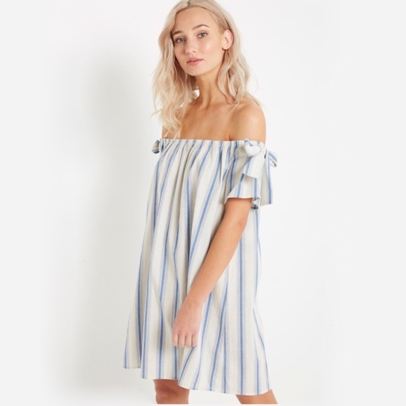 Dresses & Skirts - Striped Off the Shoulder Dress